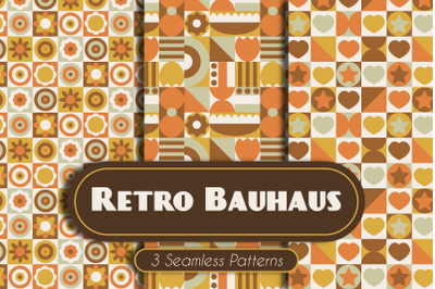 Retro Bauhaus Seamless Patterns