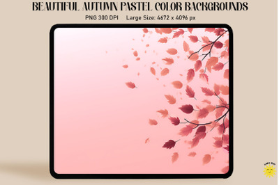 Falling Leaves Pastel Pink Backgrounds