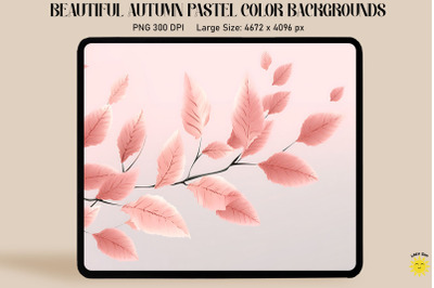 Falling Leaves Pastel Pink Backgrounds