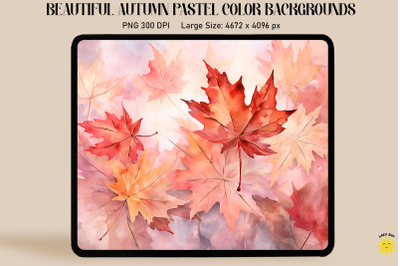 Watercolor Maple Leaves Backgrounds