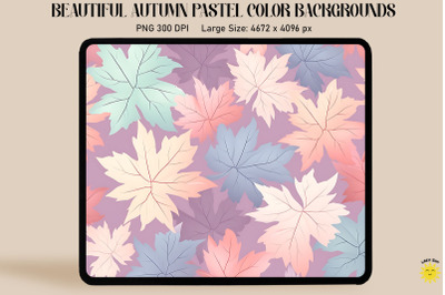 Maple Leaves Pastel Colors Backgrounds