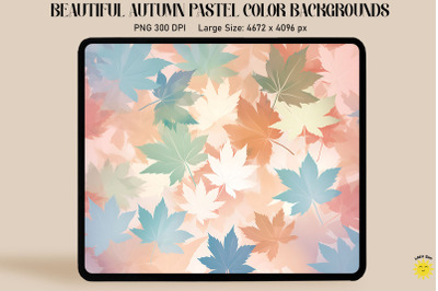 Maple Leaves Pastel Colors Backgrounds