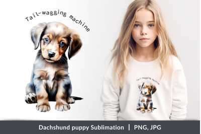 Dachshund puppy Sublimation.