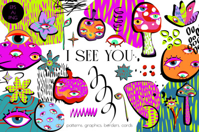 I See You graphics and patterns