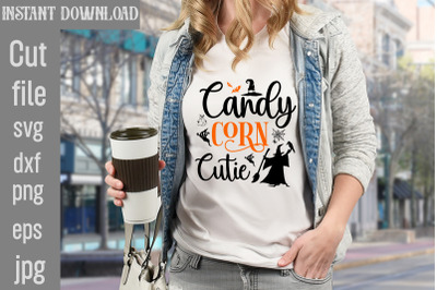 Candy Corn Cutie SVG cut file&2C; Halloween SVG Bundle&2C; Retro Halloween B