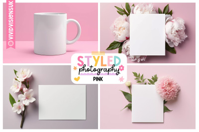 Pink Themed Mockup Photography | Pink Styled Stock Photography