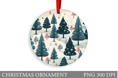 Christmas Tree Winter Forest Christmas Ornament Design