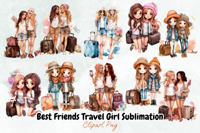 Best Friends Travel Girl Sublimation
