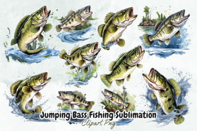 Jumping Bass Fishing Sublimation