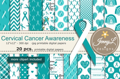 Cervical Cancer Awareness Digital Paper