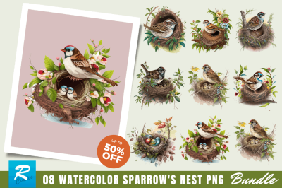 Watercolor Nest Bundle