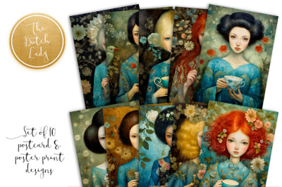 Ladies of Tea Postcards &amp; Art Prints