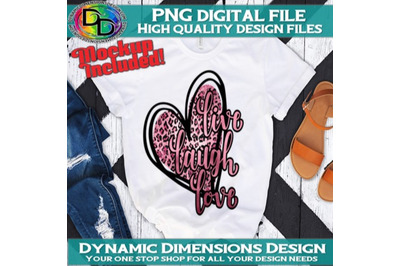 Live Laugh Love PNG, Digital Download, PNG, Heart PNG, sublimation des