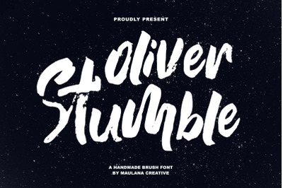 Oliver Stumble Handmade Brush Font