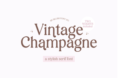 VINTAGE CHAMPAGNE Modern Serif Font