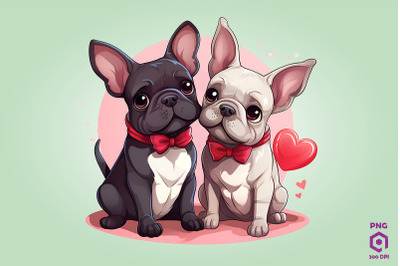 Valentine Couple Of Bulldog Dog 10