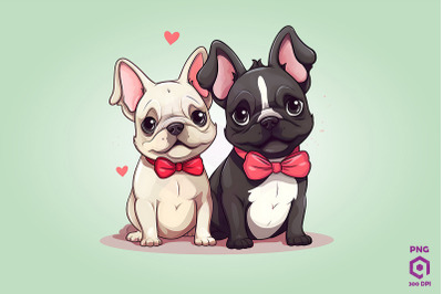 Valentine Couple Of Bulldog Dog 6