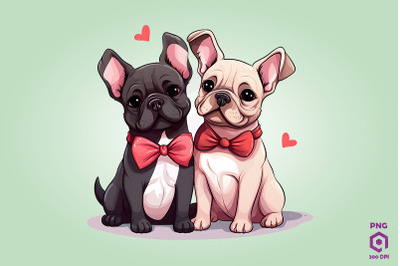Valentine Couple Of Bulldog Dog 7