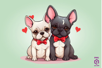 Valentine Couple Of Bulldog Dog 8