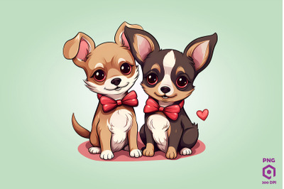 Valentine Couple Of Chihuahua Dog