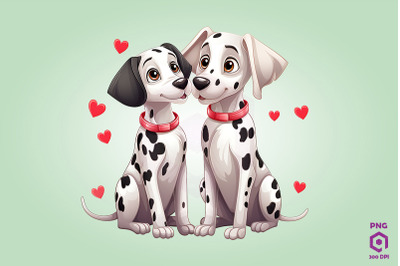 Valentine Couple Of Dalmatian Dog 1