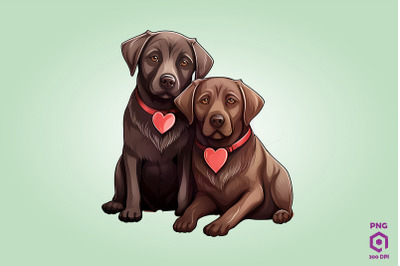 Valentine Couple Of Labrador Retriever