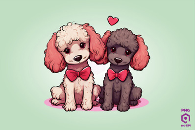 Valentine Couple Of Poodle Dog 2