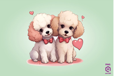 Valentine Couple Of Poodle Dog 3