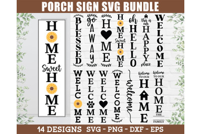 Porch Sign SVG Bundle - Welcome Porch Sign SVG