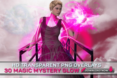 30 TRANSPARENT PNG Magic Mystery Glow Overlays