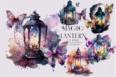Magic Lantern PNG, Mystical Halloween Clipart