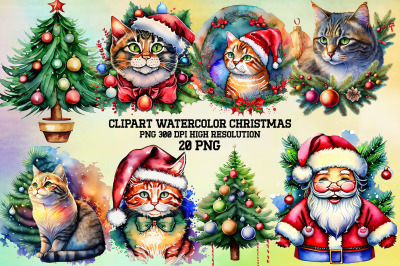 Clipart Watercolor Christmas