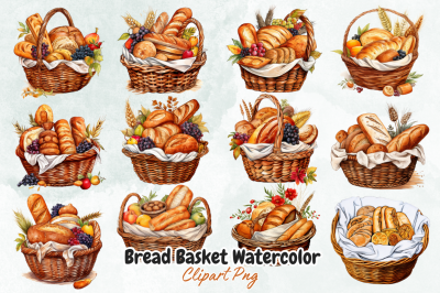 Bread Basket Watercolor Sublimation