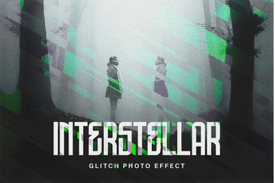 Interstellar Glitch Photo Effect