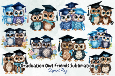 Graduation Owl Friends Sublimation
