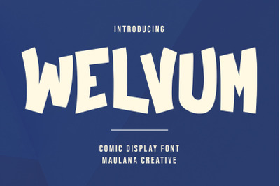Welvum Comic Display Font