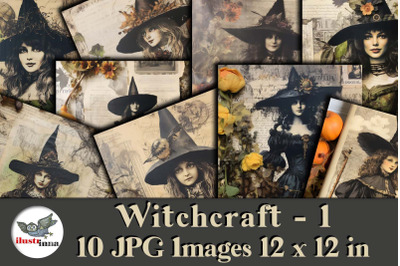 Witchcraft Halloween Scrapbook Images  Volume 1