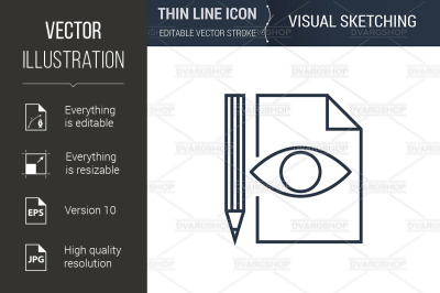 Visual Sketching Icon