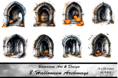 Halloween Archways Illustrations