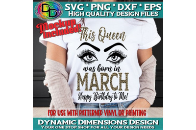 March girl svg, March birthday svg, Lips svg, Women born in March svg,