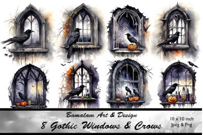 Gothic Windows &amp; Crows