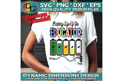 Battery Life of a Teacher&2C; tired&2C; digital download&2C; teacher svg&2C; png&2C;