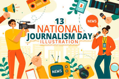 13 National Journalism Day Illustration