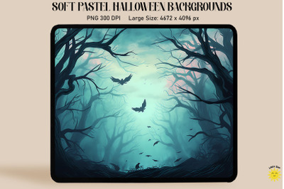 Foggy And Spooky Forest Pastel Halloween