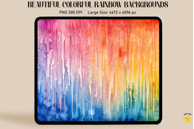 Rainbow Watercolor Backgrounds