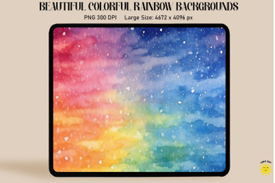 Rainbow Watercolor Backgrounds