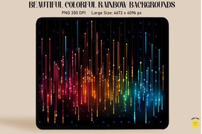 Colorful Rainbow Rain Backgrounds