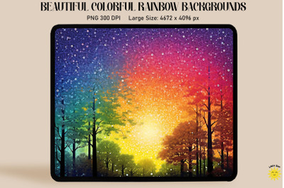 Beautiful Rainbow Color Art Backgrounds