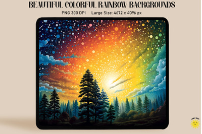 Beautiful Rainbow Color Art Backgrounds