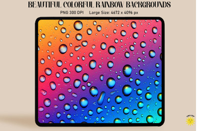 Rainbow Gradient And Drops Backgrounds